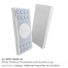Custom Printed Wireless Power Bank 10000 Mah With Suction Cups | Logo Branding Corporate Gift | UAE Delivery | Yalla Printing UAE