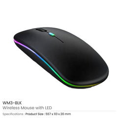 Custom Printed Wireless Mouse, Rechargeable & Silent | Logo Branding Corporate Gift | UAE Delivery | Yalla Printing UAE