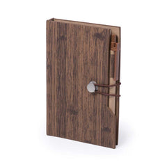Custom Printed Wood Design Notebook with Sticky Note and Pen | Logo Branding Corporate Gift | UAE Delivery | Yalla Printing UAE
