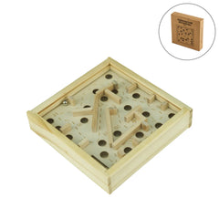 Custom Printed Wooden Maze Board Game With Silver Metal Ball - Labyrinth Balance Puzzle - Stainless Steel | Logo Branding Corporate Gift | UAE Delivery | Yalla Printing UAE
