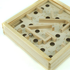 Custom Printed Wooden Maze Board Game With Silver Metal Ball - Labyrinth Balance Puzzle - Stainless Steel | Logo Branding Corporate Gift | UAE Delivery | Yalla Printing UAE