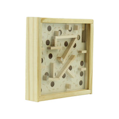 Custom Printed Wooden Maze Board Game With Silver Metal Ball - Labyrinth Balance Puzzle - Stainless Steel | Logo Branding Corporate Gift | UAE Delivery | Yalla Printing UAE