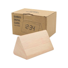Custom Printed Triangular Wooden Desk Clock | Logo Branding Corporate Gift | UAE Delivery | Yalla Printing UAE