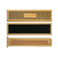 Custom Printed Wooden Incense Burner Holder With Drawer Includes 10 Pcs Oud Sticks - Bamboo | Logo Branding Corporate Gift | UAE Delivery | Yalla Printing UAE