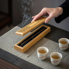 Wooden Incense Burner Holder with Drawer Includes 10 Pcs Oud Sticks | Custom Packaging Printing | Free Design Support | Yalla Printing UAE