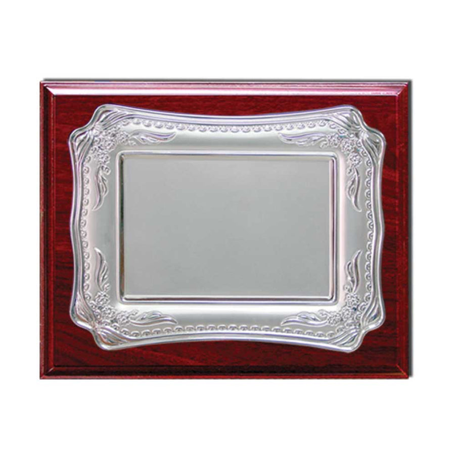 Wooden Plaques with Silver Spanish Plate | Corporate Recognition Gift – Yalla Printing UAE