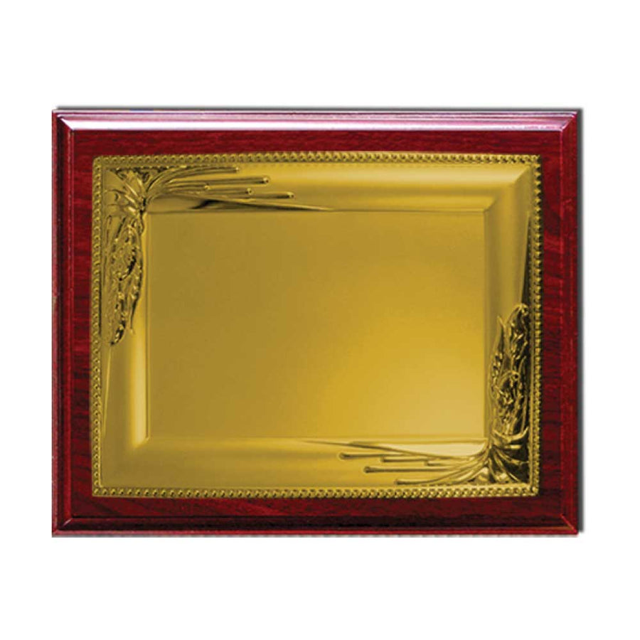 Wooden Plaques with Gold Spanish Plate | Corporate Recognition Gift – Yalla Printing UAE