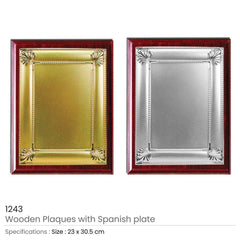 Wooden Plaques With Spanish Plate