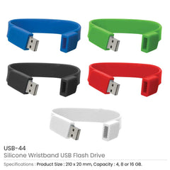 Custom Printed Wristbands USB Flash Drives | Logo Branding Corporate Gift | UAE Delivery | Yalla Printing UAE