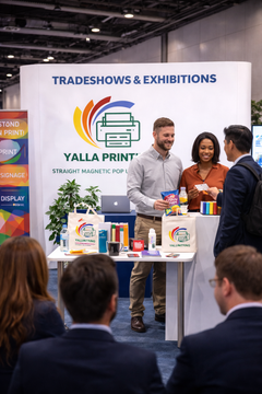 Custom Printed Magnetic Straight Pop Up Stand 4 x 3 with Foldable Structure & Carry Bag – Premium Vinyl Printed Exhibition Backdrop Display | Magnet Panel System for Events, Trade Shows, Retail Promotions & Corporate Branding | Yalla Printing UAE