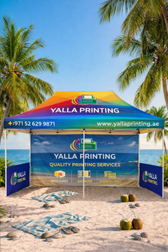Custom Printed 6 x 3 Meter Canopy Tent with Structure – Satin Fabric Event Tent | Professional Business Printing | Free Design Support | Yalla Printing UAE