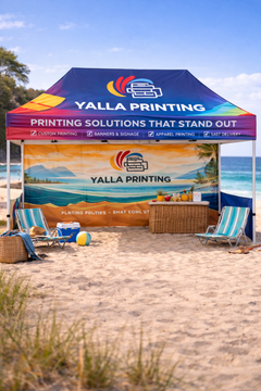 Custom Printed 4 x 3 Meter Canopy Tent with Structure – Satin Fabric Event Tent | Professional Business Printing | Free Design Support | Yalla Printing UAE