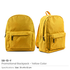 Custom Printed Promotional Backpacks with 2 Zipper Compartments | Logo Branding Corporate Gift | UAE Delivery | Yalla Printing UAE