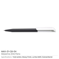 Custom Printed Maxema Zink Pens Colored Barrel | Logo Branding Corporate Gift | UAE Delivery | Yalla Printing UAE