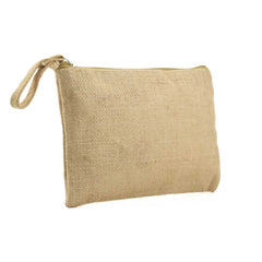 Natural Jute Zipper Pouch – Yalla Printing UAE