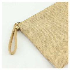 Natural Jute Zipper Pouch – Yalla Printing UAE