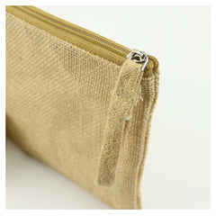 Natural Jute Zipper Pouch – Yalla Printing UAE