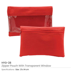 Zipper Pouch with Transparent Window – Yalla Printing UAE