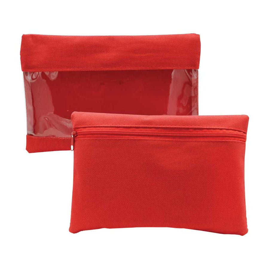 Custom Printed Zipper Pouch With Transparent Window 21 X 14 CM | Exhibitions, Conferences, Corporate Events | Yalla Printing UAE