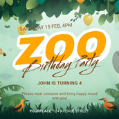 Customizable Jungle Adventure 40x150 cm PVC Flex Banner with Personalized Name & Photo - Yalla Printing