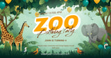 Customizable Jungle Adventure 40x150 cm PVC Flex Banner with Personalized Name & Photo - Yalla Printing