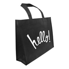 Custom Printed A4 Horizontal Black Non Woven Shopping Bags | Exhibitions, Conferences, Corporate Events | Yalla Printing UAE