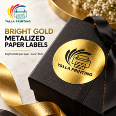 Bright Gold Metalized Paper Labels — Yalla Printing product image 3