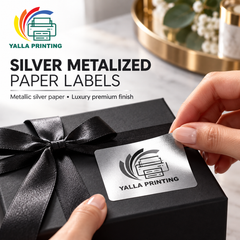 Silver Metalized Paper Labels — Yalla Printing product image 7