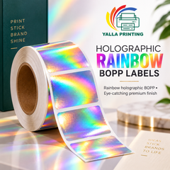 Holographic Rainbow BOPP Labels — Yalla Printing product image 5