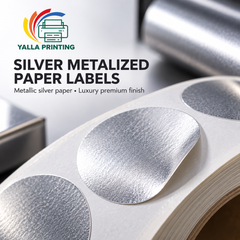 Silver Metalized Paper Labels — Yalla Printing product image 4
