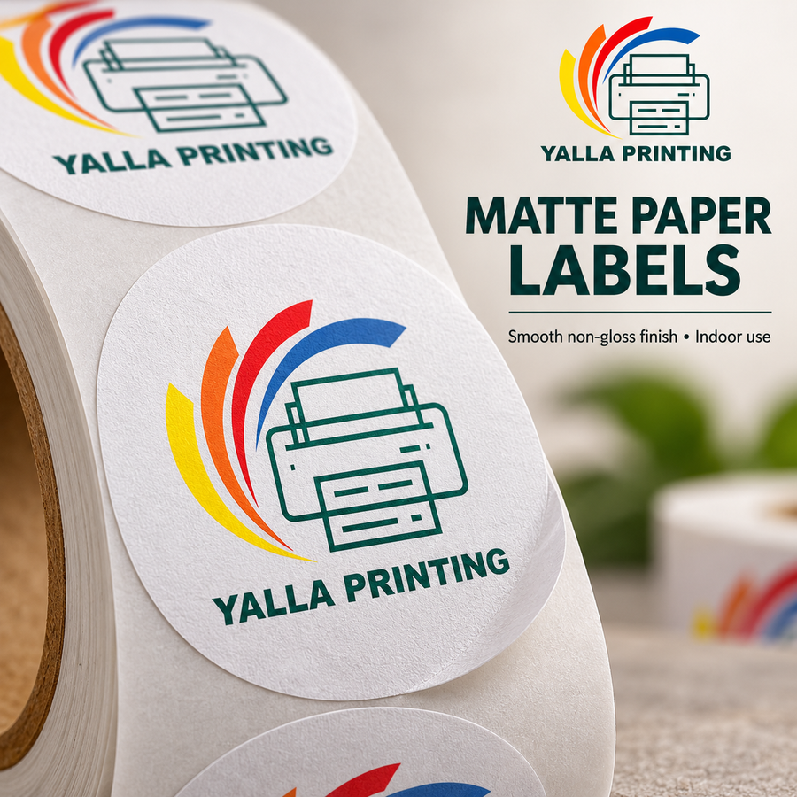 Matte Paper Labels — Yalla Printing product image