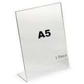 A5 Acrylic Display Stand | Clear Acrylic Sign Holder for Menus, Promotions, and Retail Displays - Yalla Printing