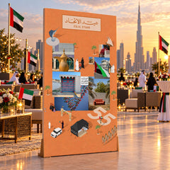 UAE National Day UAE Moments Collage Stand Board – Orange – view 2