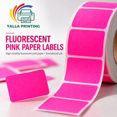 Fluorescent Pink Paper Labels — Yalla Printing product image 5