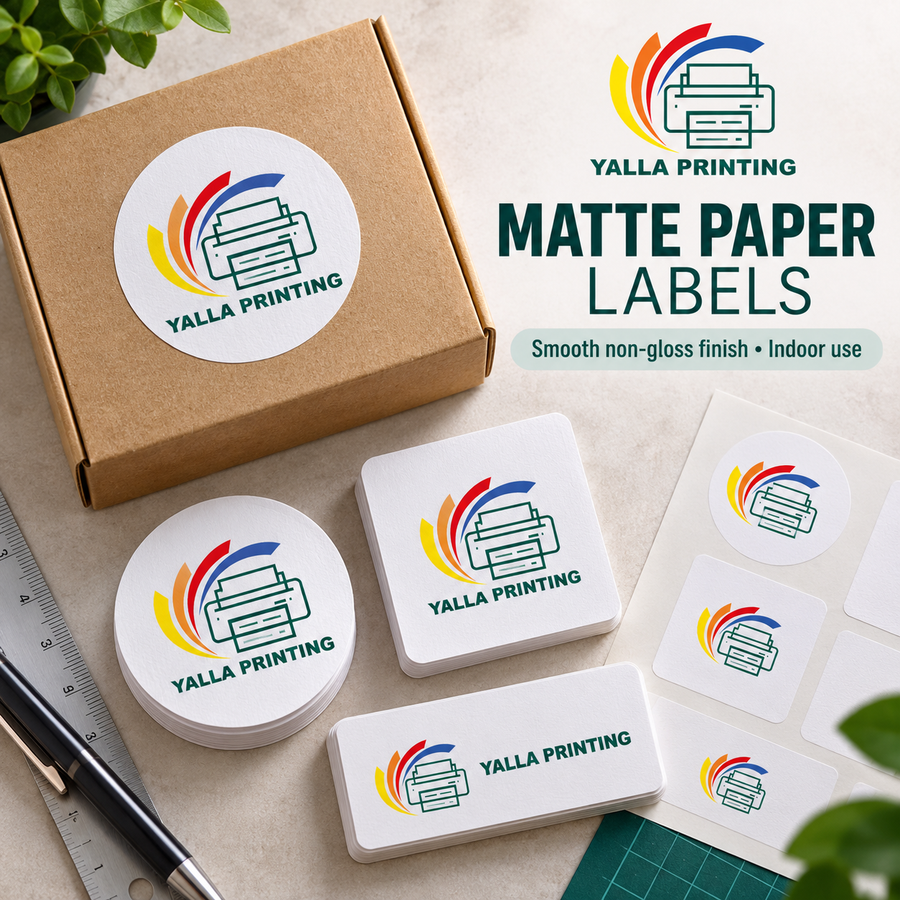 White Polypropylene Labels — Yalla Printing product image