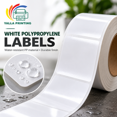 White PP with PET Clear Liner Labels — Yalla Printing product image
