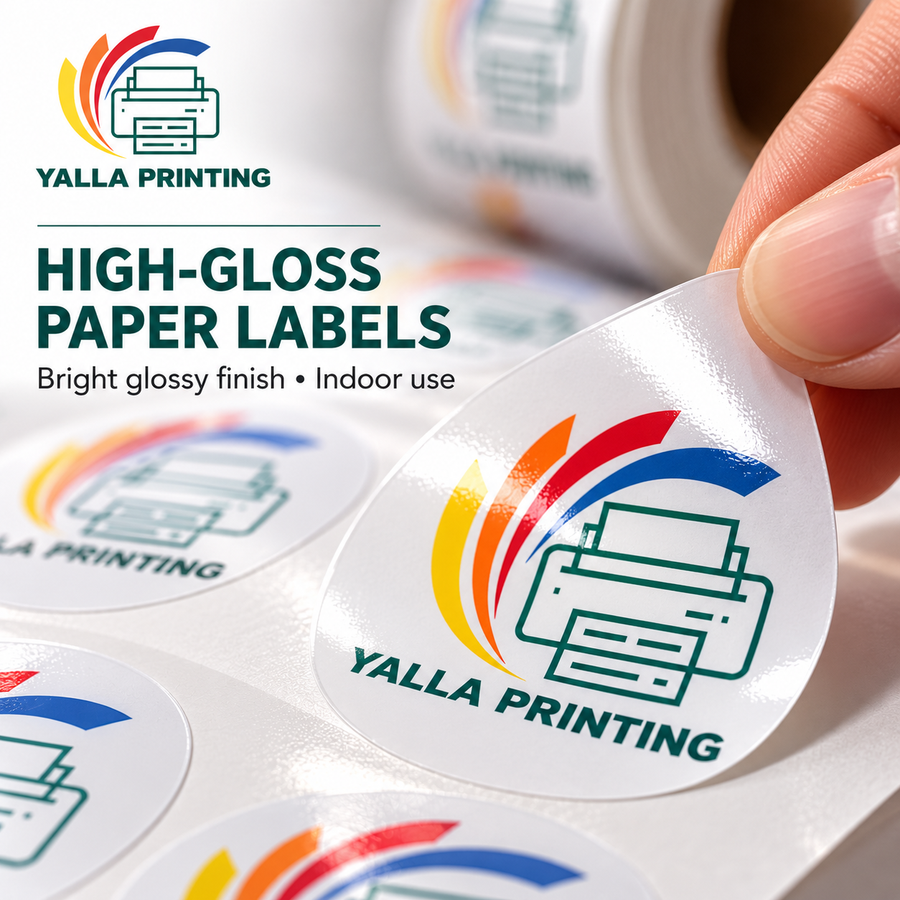 High-Gloss Paper Labels — Yalla Printing product image