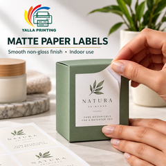 White PP with PET Clear Liner Labels — Yalla Printing product image 3