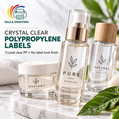 Crystal Clear Polypropylene Labels — Yalla Printing product image 2