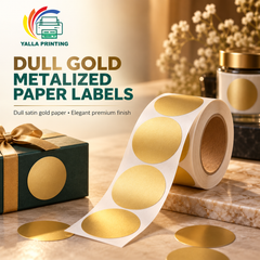 Dull Gold Metalized Paper Labels — Yalla Printing product image 2