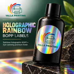 Fluorescent Orange Paper Labels — Yalla Printing product image 4
