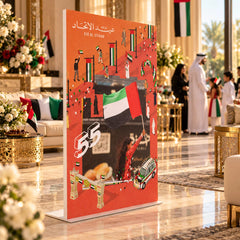 UAE National Day Flag Celebration Stand Board – Red – view 3
