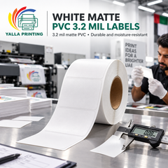 White Matte PVC 3.2 mil Labels — Yalla Printing product image 4