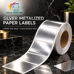Silver Metalized Paper Labels — Yalla Printing product image 8