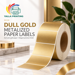 Dull Gold Metalized Paper Labels — Yalla Printing product image 5