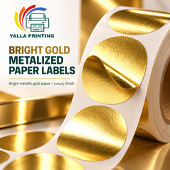 Silver Metalized Paper Labels — Yalla Printing product image 3