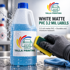 White Matte PVC 3.2 mil Labels — Yalla Printing product image 2