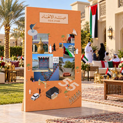 UAE National Day UAE Moments Collage Stand Board – Orange – view 3