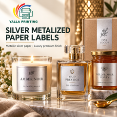 Silver Metalized Paper Labels — Yalla Printing product image 6