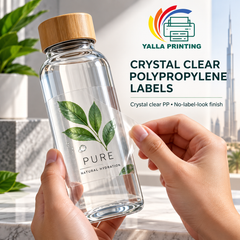 Crystal Clear Polypropylene Labels — Yalla Printing product image